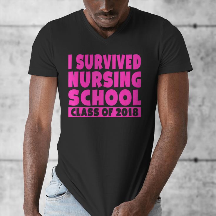 I Survived Nursing School Class Of 2018 Graduation Shirt Men's V-Neck T-Shirt