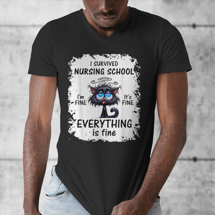 I Survived Nursing School Graduation 2025 Men's V-Neck T-Shirt