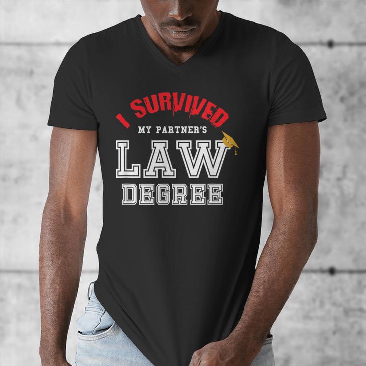 I Survived My Partner's Law Degree Graduation Shirt Men's V-Neck T-Shirt