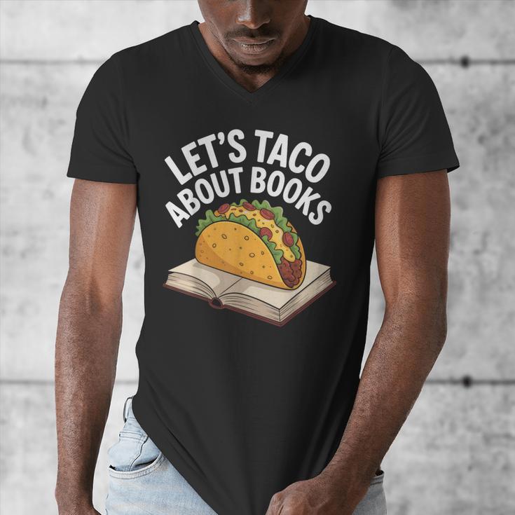 Taco Books Mexican Reading Teacher Book Lovers Bookish Men's V-Neck T-Shirt Taco Books Mexican Reading Teacher Book Lovers Bookish Men's V-Neck T-Shirt