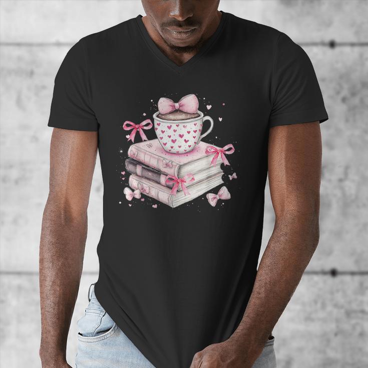 Teacher Valentine's Day All Booked For Valentines Reading Men's V-Neck T-Shirt Teacher Valentine's Day All Booked For Valentines Reading Men's V-Neck T-Shirt