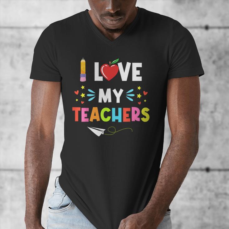 Teens Graduation I Heart My Teacher I Love My Teachers Men's V-Neck T-Shirt