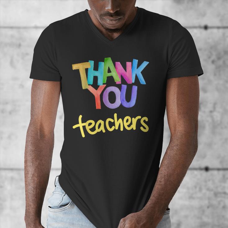 Thank You Teacher Appreciation Graduation Men Women Girls Kids Men's V-Neck T-Shirt