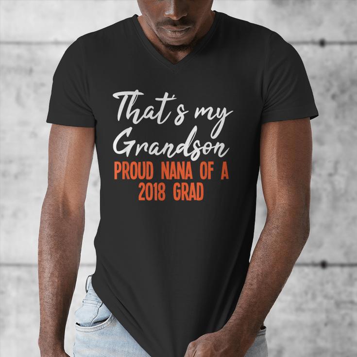 That's My Grandson 2018 Graduation Shirt For Grad Nanas Men's V-Neck T-Shirt