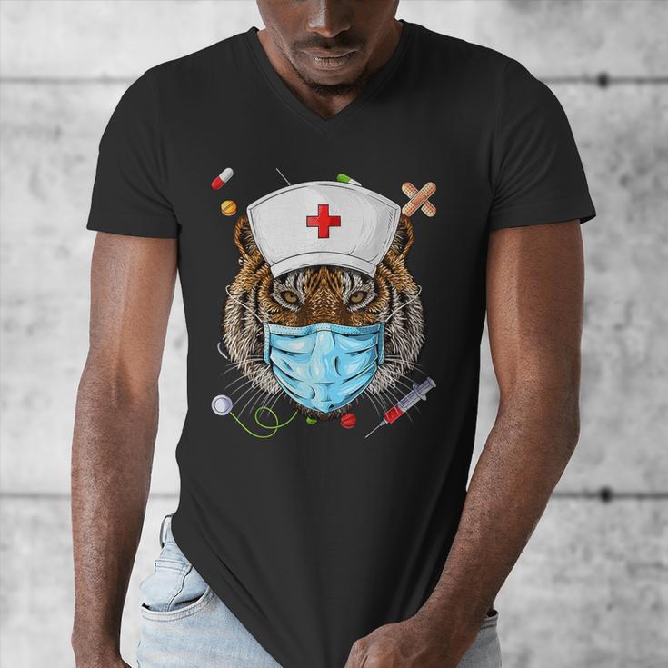 Tiger Nurse RN ER Nursing School Graduation Men's V-Neck T-Shirt