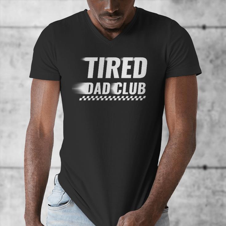 Tired Dad Club Maze Track Back 2 Sided Men's V-Neck T-Shirt Tired Dad Club Maze Track Back 2 Sided Men's V-Neck T-Shirt