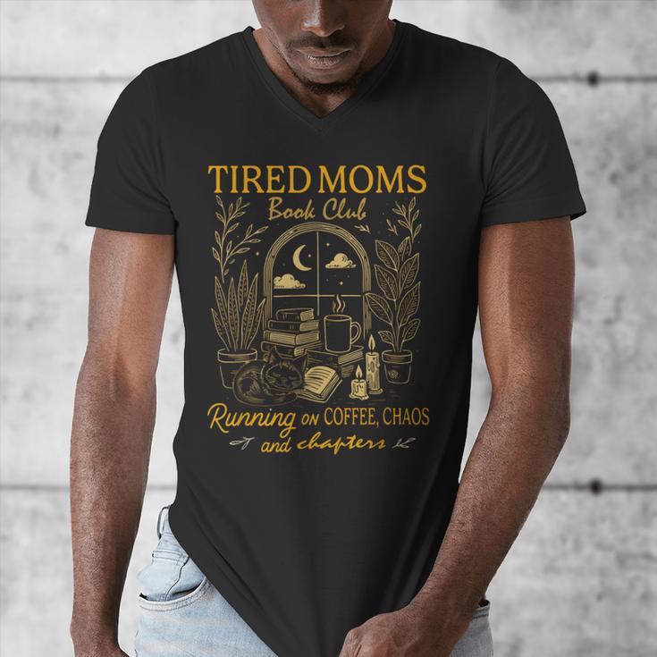 Tired Mom Club Bookish Things Booktrovert Book Lover Men's V-Neck T-Shirt