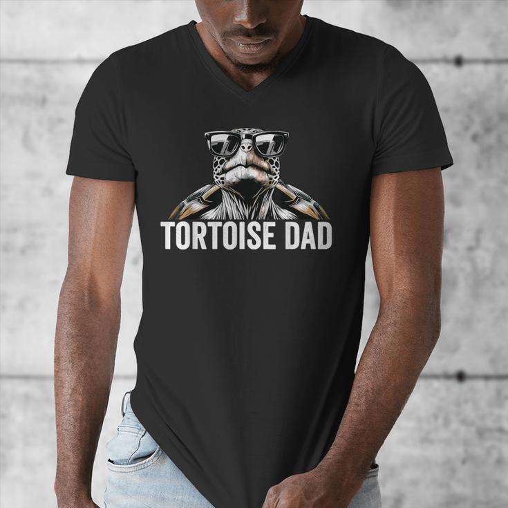 Tortoise Dad Tortoise With Sunglasses Vintage Tortoise Dad Men's V-Neck T-Shirt