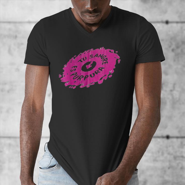Tu Sangre Es Purpura Mexican Nostalgia Men's V-Neck T-Shirt