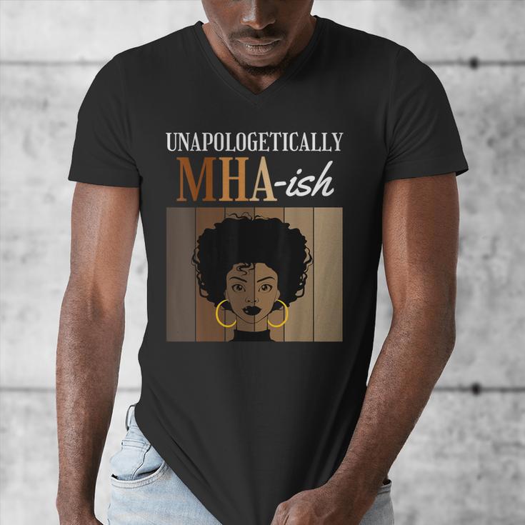 Unapologetically MHA-Ish Student Graduation Afro Men's V-Neck T-Shirt