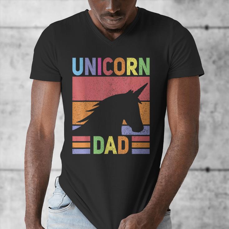 Unicorn Birthday Outfit Dad Unicorn Costume Bday Dad Unicorn Men's V-Neck T-Shirt