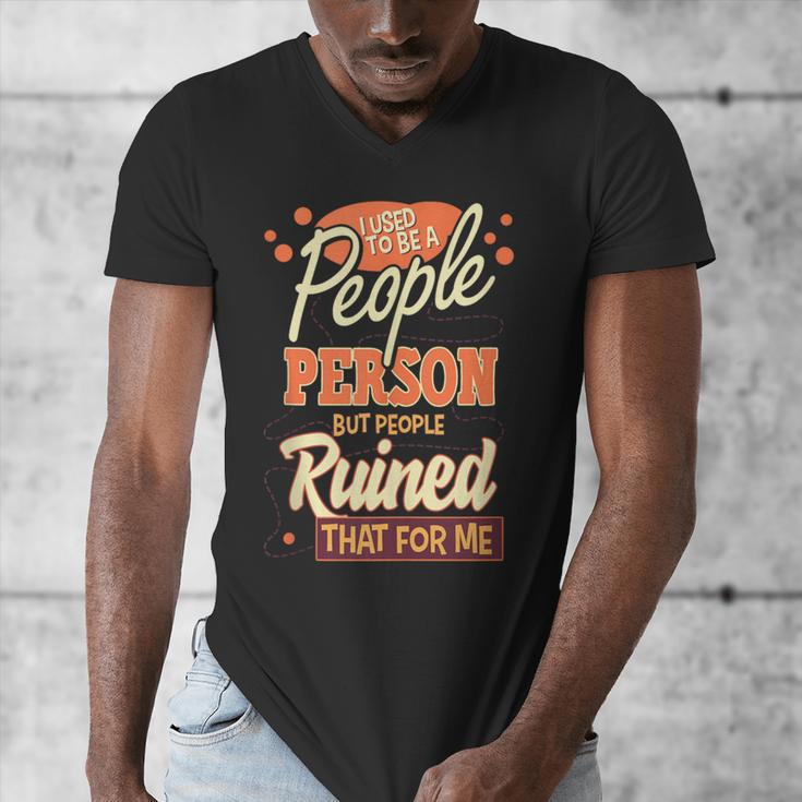 I Used To Be a People Person Antisocial Introvert Men's V-Neck T-Shirt