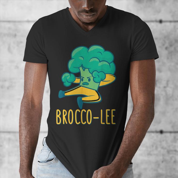 Vegetable Word Game Dad Joke Brocco-Lee Broccoli Men's V-Neck T-Shirt