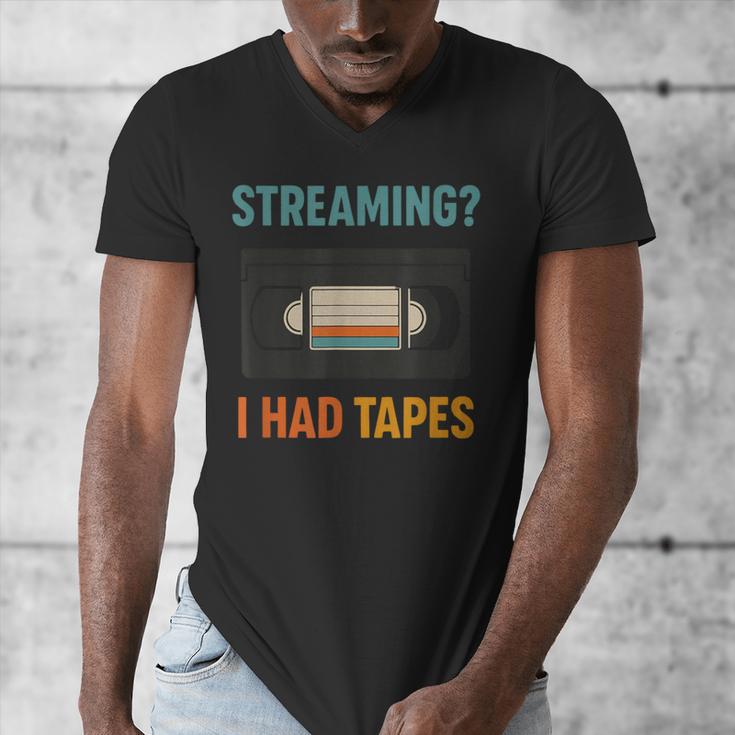 VHS Cassette Tape Retro 80s 90s Nostalgia Men's V-Neck T-Shirt VHS Cassette Tape Retro 80s 90s Nostalgia Men's V-Neck T-Shirt