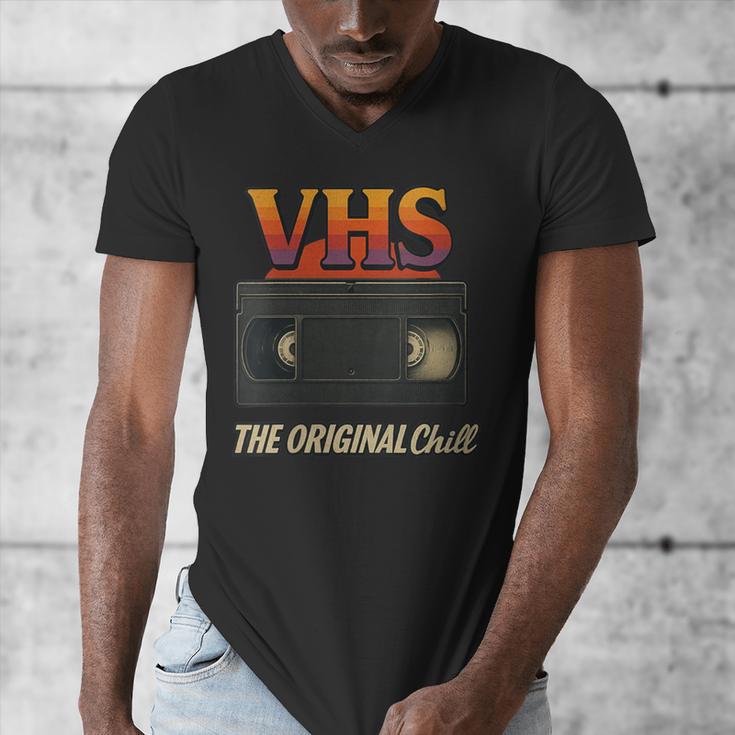 VHS Tape Nostalgia Old School Technology Humor Men's V-Neck T-Shirt