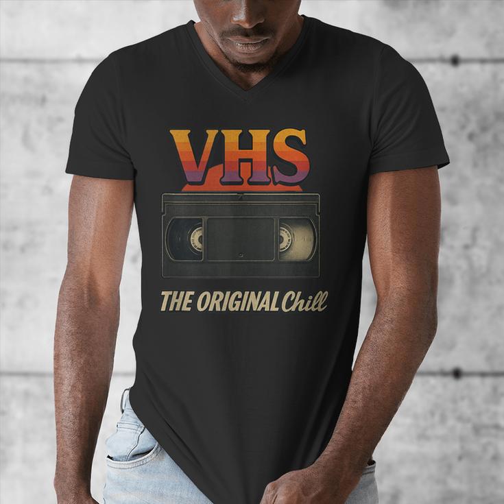 VHS Tape Nostalgia Old School Technology Humor Men's V-Neck T-Shirt VHS Tape Nostalgia Old School Technology Humor Men's V-Neck T-Shirt