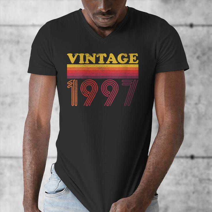 Vintage 1997 Retro Style 90's Born Nostalgia Vibes Birthday Men's V-Neck T-Shirt