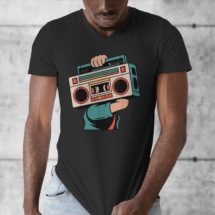 Vintage 80s 90s Retro Boombox Music Hip Hop Nostalgia Party Men's V-Neck T-Shirt Vintage 80s 90s Retro Boombox Music Hip Hop Nostalgia Party Men's V-Neck T-Shirt