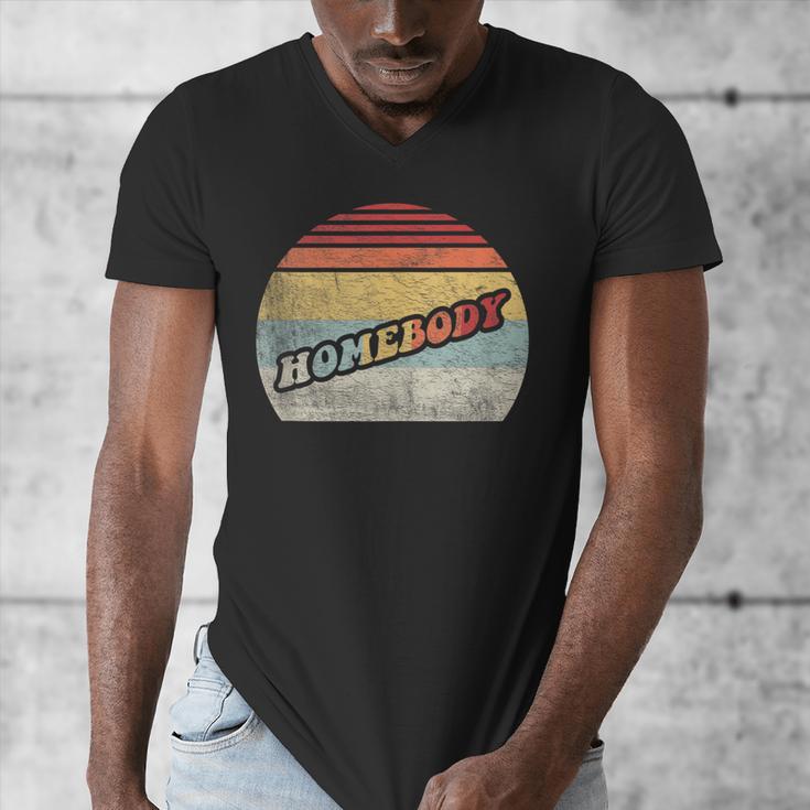 Vintage Homebody Shirt Stay At Home Quarantine Introvert Men's V-Neck T-Shirt