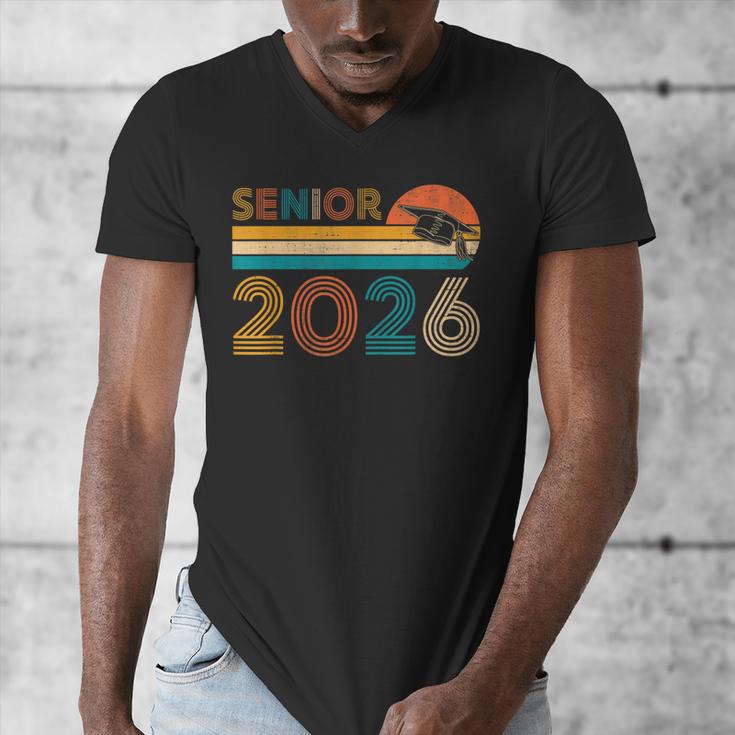 Vintage Senior 2026 Graduate Class Of 2026 Graduation Grad Men's V-Neck T-Shirt
