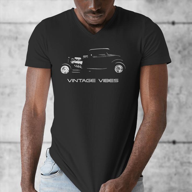 Vintage Vibes Automotive Nostalgia Classic Hotrod Car Men's V-Neck T-Shirt