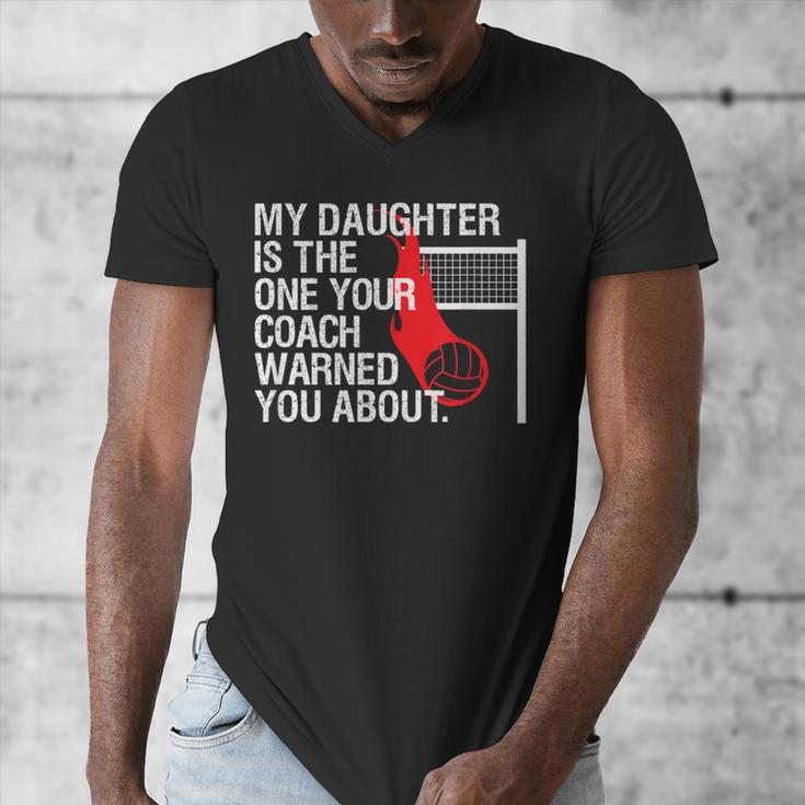 Volleyball Mom Dad Parent Shirt Daughter Player Men's V-Neck T-Shirt Volleyball Mom Dad Parent Shirt Daughter Player Men's V-Neck T-Shirt