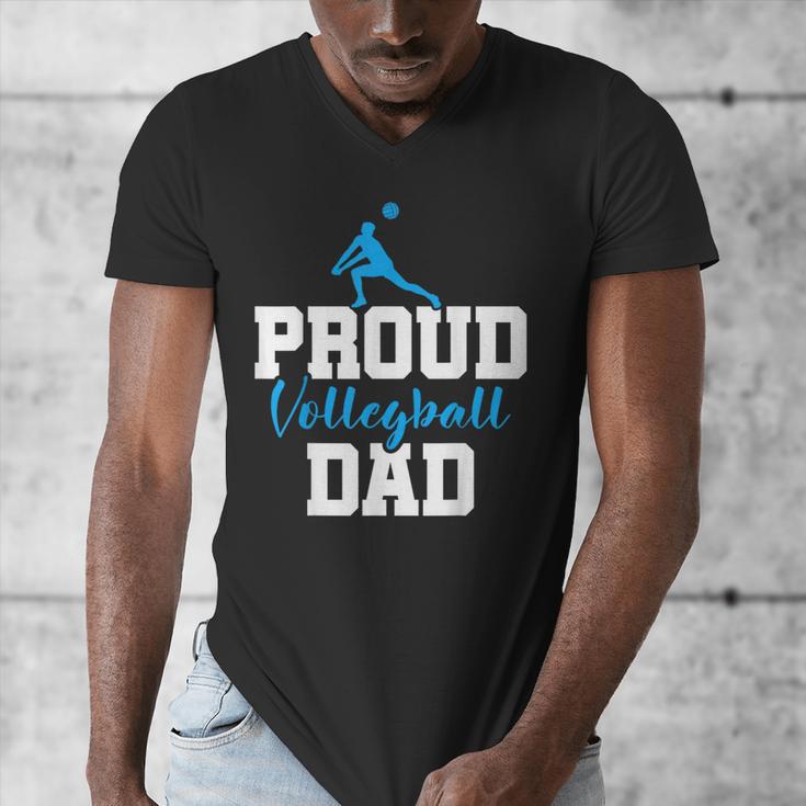 Volleyball Player Team Dad Father Proud Volleyball Dad Men's V-Neck T-Shirt
