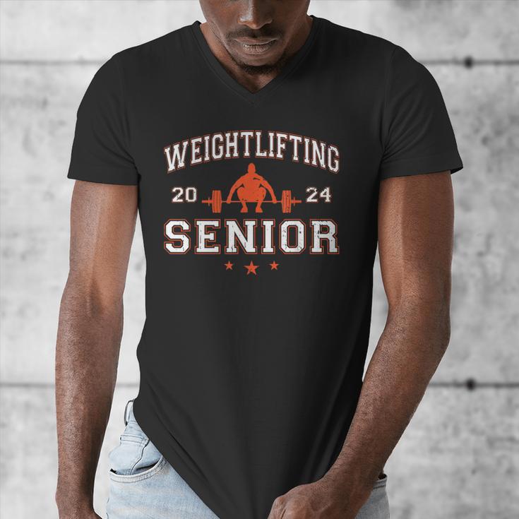 Weightlifting Senior 2024 Graduation Men's V-Neck T-Shirt