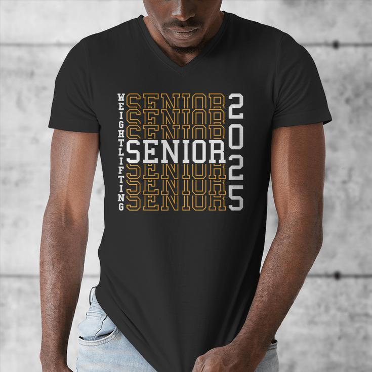 Weightlifting Senior Night Senior 2025 Graduation 42 Men's V-Neck T-Shirt