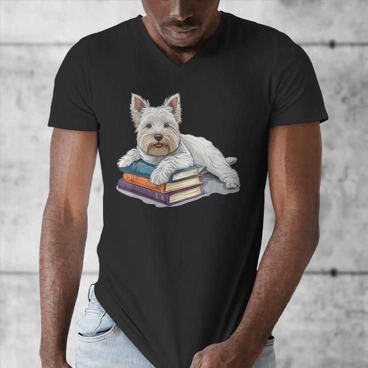 West Highland Terrier Books Dog Breed Westie Men's V-Neck T-Shirt