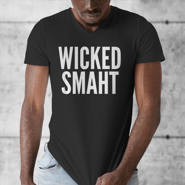 Wicked Smaht Boston Accent Graduation Tee Men's V-Neck T-Shirt