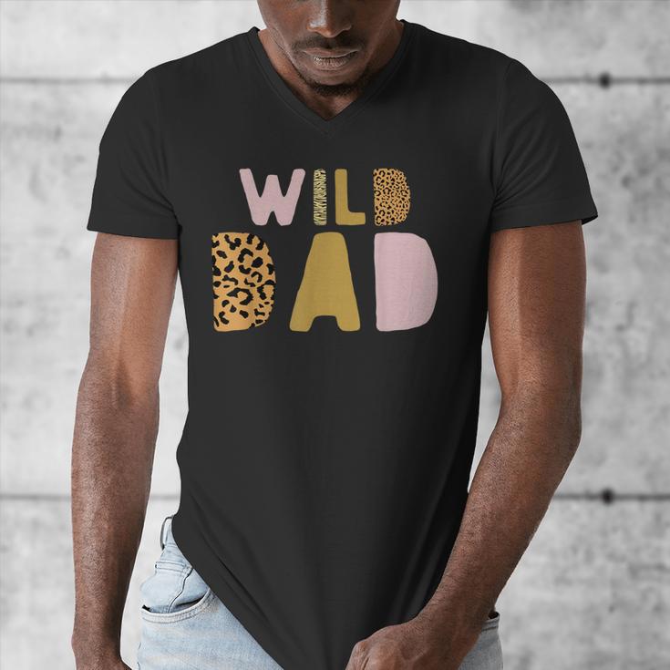 Wild Wild Dad Two Wild Birthday Outfit Zoo Birthday Animal Men's V-Neck T-Shirt