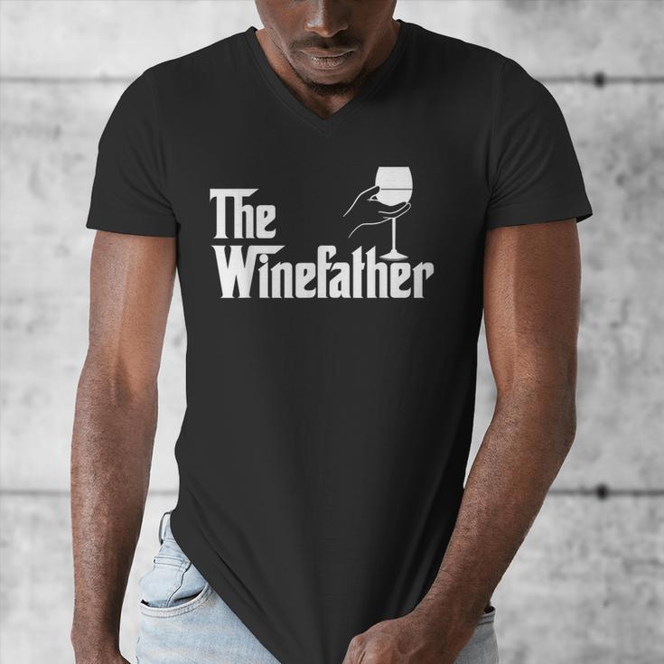 Winefather Wine Dad Dad Red Wine Wine Men's V-Neck T-Shirt