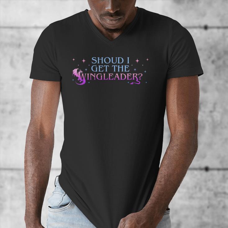Should I Get The Wingleader Dragon Lover Book Lover Quote Men's V-Neck T-Shirt