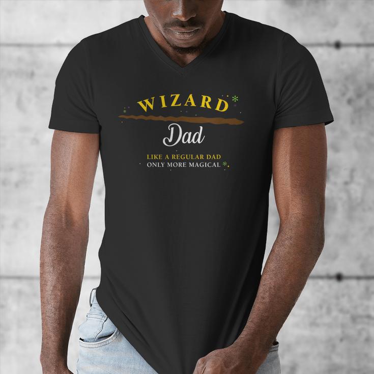 Wizard Dad Shirt Cute Magical Men's V-Neck T-Shirt