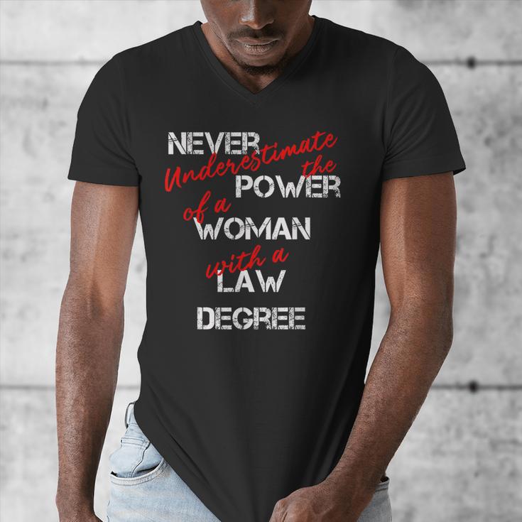 Woman Law Degree Graduation Diploma Party Men's V-Neck T-Shirt