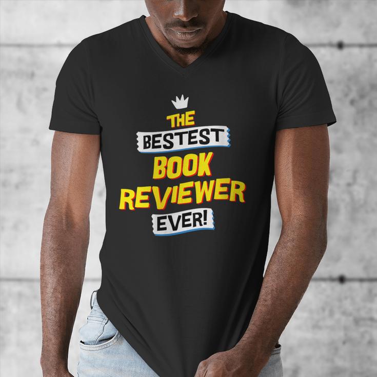 Women's Best Book Reviewer Critic Job Occupation Men's V-Neck T-Shirt