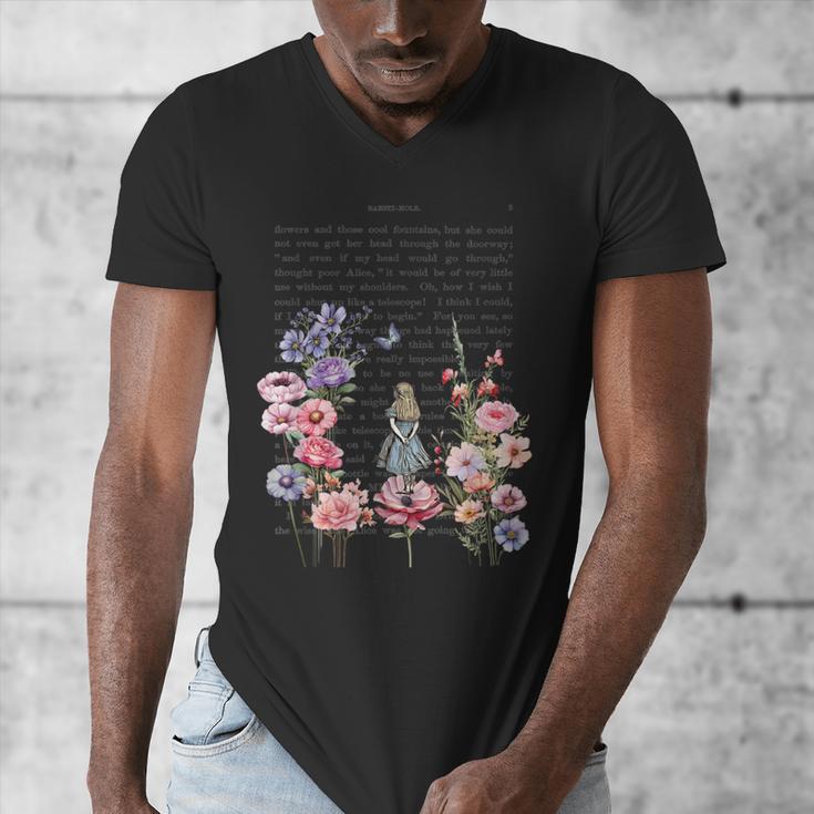 Wonderland Garden & Vintage Textbook Men's V-Neck T-Shirt