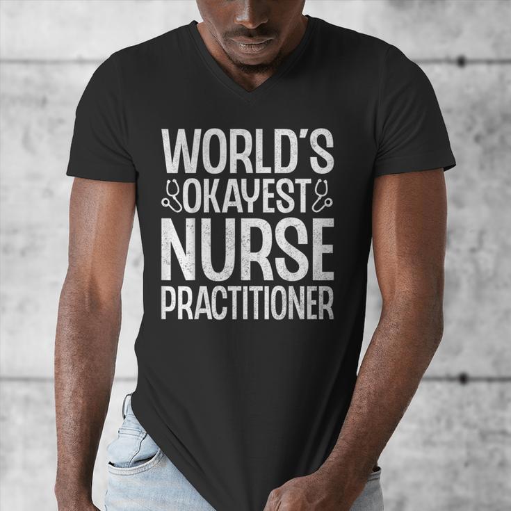 World's Okayest Nurse Practitioner NP Graduation Men's V-Neck T-Shirt