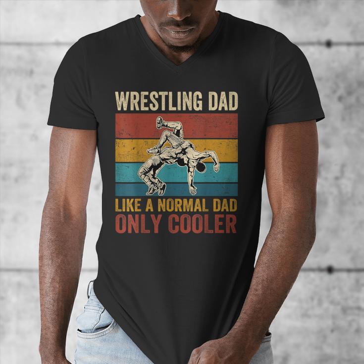 Wrestling Dad Like A Normal Dad Only Cooler Father's Day Men's V-Neck T-Shirt