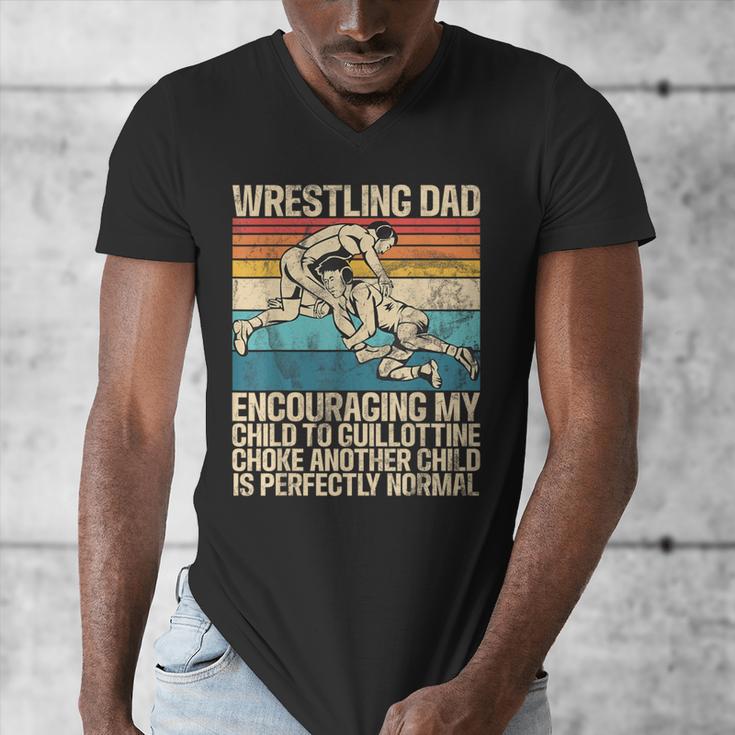 Wrestling Dad Wrestler Wrestling Wrestle Father's Day Men's V-Neck T-Shirt