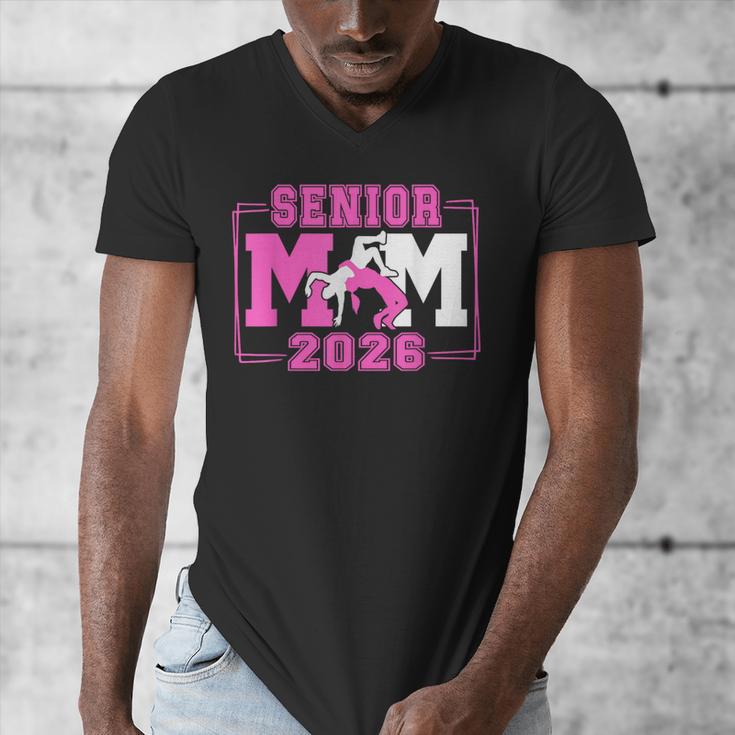Wrestling Senior Mom Wrestling Senior 2026 Graduation Men's V-Neck T-Shirt