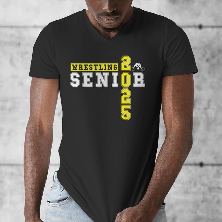 Wrestling Senior Night Wrestling Senior 2025 Graduation 22 Men's V-Neck T-Shirt