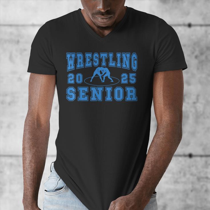 Wrestling Senior Night Wrestling Senior 2025 Graduation 44 Men's V-Neck T-Shirt