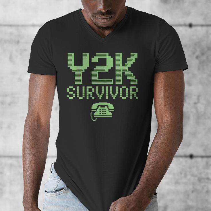 Y2K Survivor 2000s Nostalgia Retro Vintage Nostalgic Men's V-Neck T-Shirt