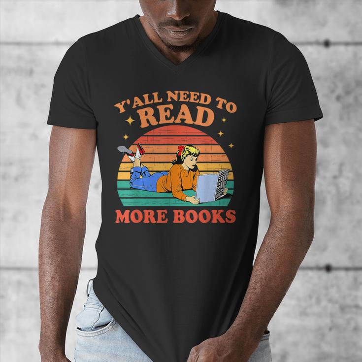 Y'All Need To Read More Books Book Lover Vintage Men's V-Neck T-Shirt Y'All Need To Read More Books Book Lover Vintage Men's V-Neck T-Shirt