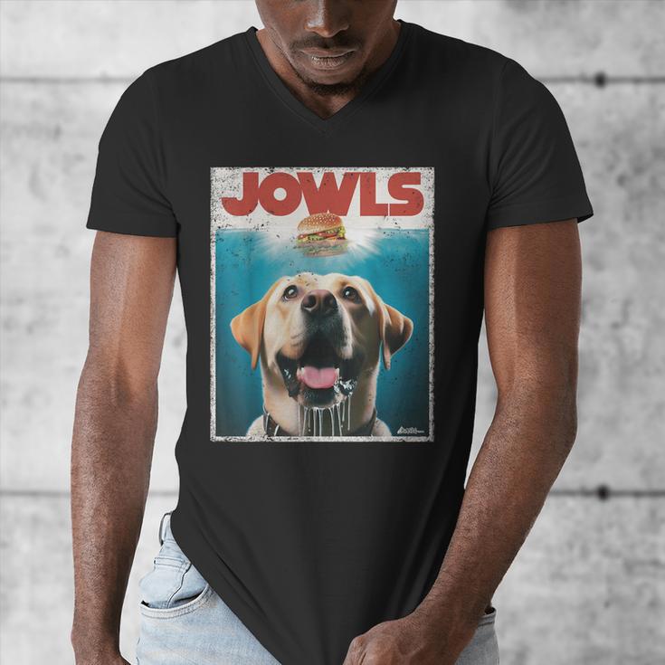 Yellow Lab Jowls Top Labrador Retriever Dog Mom Dad Men's V-Neck T-Shirt