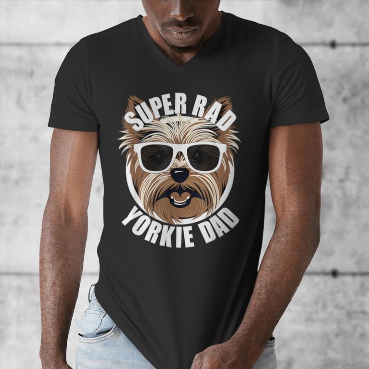 Yorkie Dad Father’s Day Yorkshire Terrier Dog Dad Men's V-Neck T-Shirt Yorkie Dad Father’s Day Yorkshire Terrier Dog Dad Men's V-Neck T-Shirt