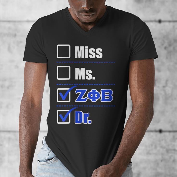 Zeta Phi Beta Doctor Graduation Zeta Phi Beta HBCU Doctor Men's V-Neck T-Shirt