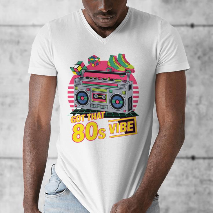 1980s 80s Reunion Nostalgia Memories Music School Grew Up Premium Tri-Blend Men's V-Neck T-Shirt